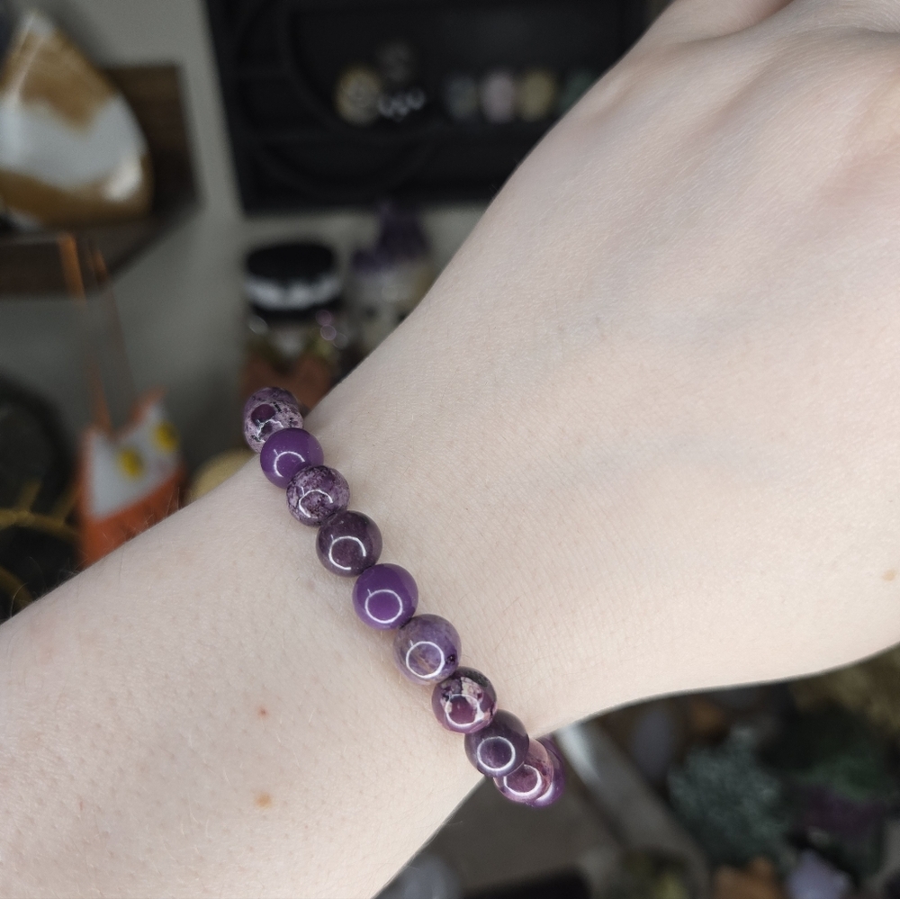 Purple Stitchtite Crystal Beaded Bracelet